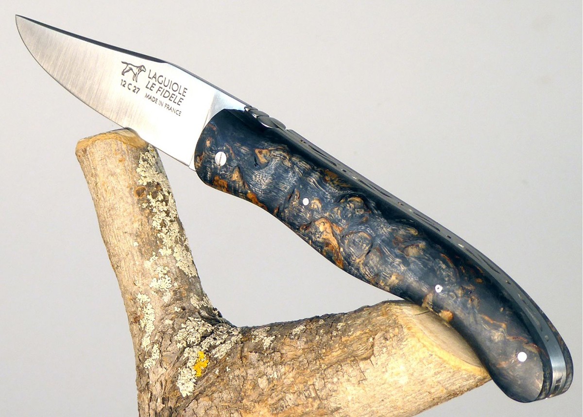 Couteau champignons N° 3751 acacia Laguiole BOUGNA