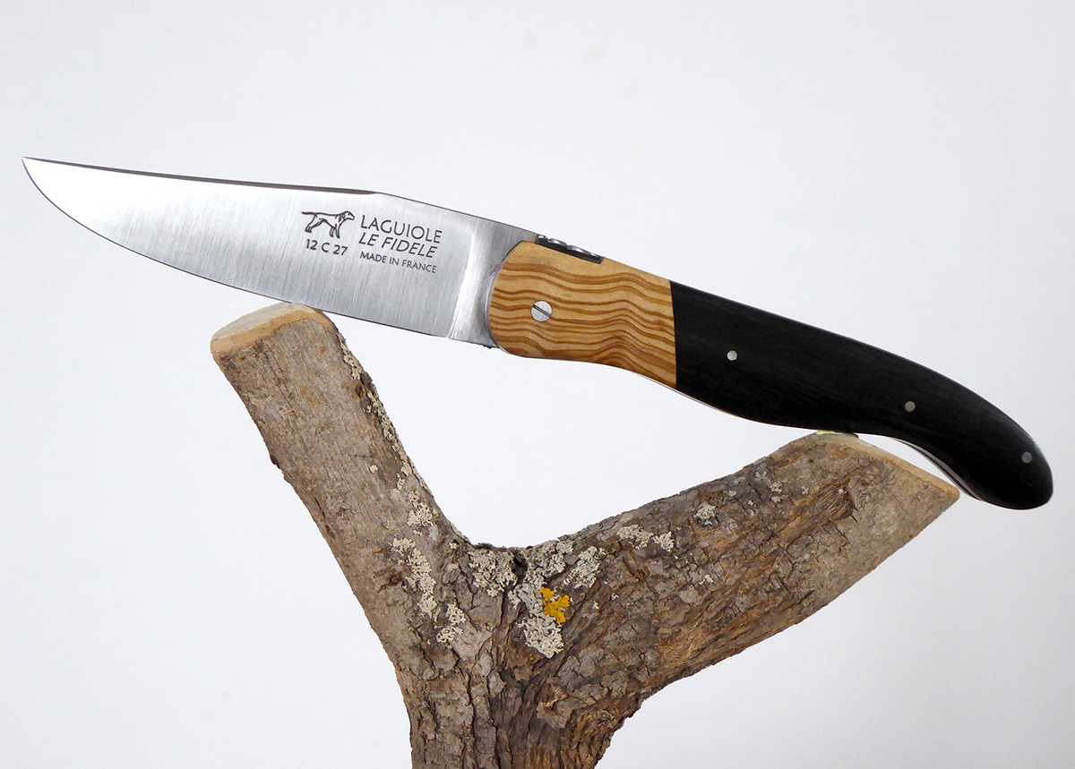 Couteau de table Laguiole manche en olivier