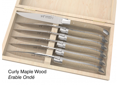 6 knives set configurator - Laguiole Table Sets - Configurator for Laguiole set of 6 steak knives (non folding)   Handle made wi