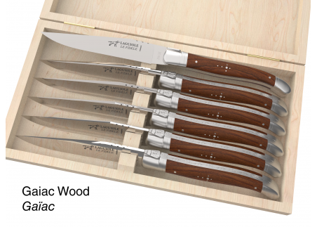 6 knives set configurator - Laguiole Table Sets - Configurator for Laguiole set of 6 steak knives (non folding)   Handle made wi