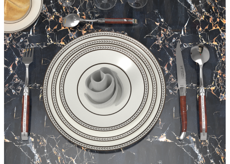 Service de 6 couteaux Laguiole avec un manche en racine de bruyère et mitres en acier inoxydable image 8
