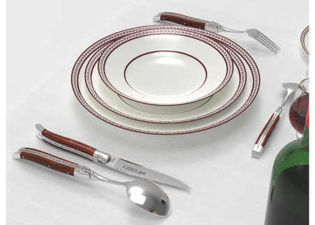Service de 6 fourchettes Laguiole avec un manche en bois de cocobolo et mitres en acier inoxydable image 9