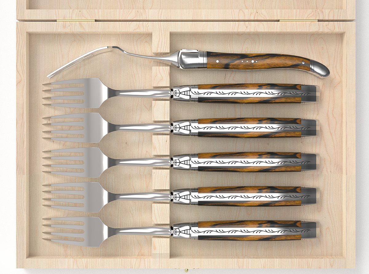 Unibow couteaux à fromage avec manche en bois trancheuse acier inoxydable  fourchette ensemble de 6 - DIAYTAR SÉNÉGAL