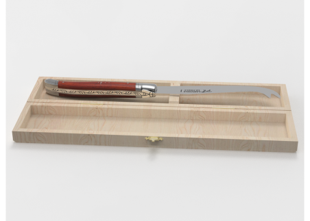 Couteau à fromage Laguiole avec un manche en bois de corail et mitres en acier inoxydable image 1
