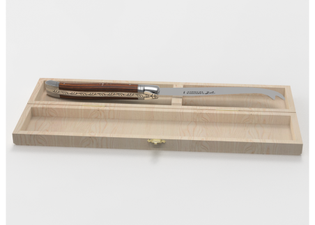 Couteau à fromage Laguiole avec un manche en bois de bocote et mitres inox image 1
