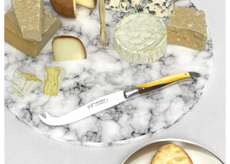 Couteau à fromage Laguiole avec un manche en bois de pistachier et mitres en acier inoxydable image 2