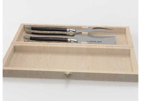 Laguiole cheese service with ironwood handle and stainless steel bolsters image 2