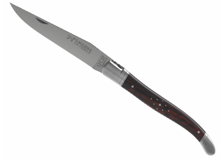 Prestige edition Laguiole knife with amourette wood handle and stainless steel bolsters image 3