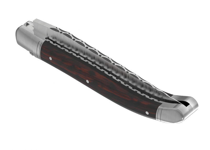 Prestige edition Laguiole knife with amourette wood handle and stainless steel bolsters image 6