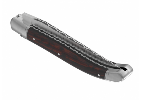 Prestige edition Laguiole knife with amourette wood handle and stainless steel bolsters image 6