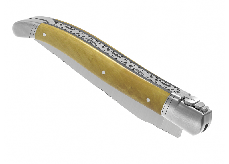 Prestige edition Laguiole knife with boxwood handle and stainless steel bolsters image 14