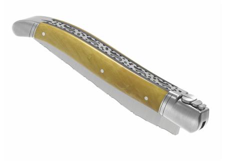 Prestige edition Laguiole knife with boxwood handle and stainless steel bolsters image 21