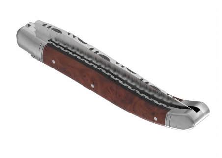 Couteau Laguiole prestige avec un manche en racine de bruyère et mitres en acier inoxydable image 12