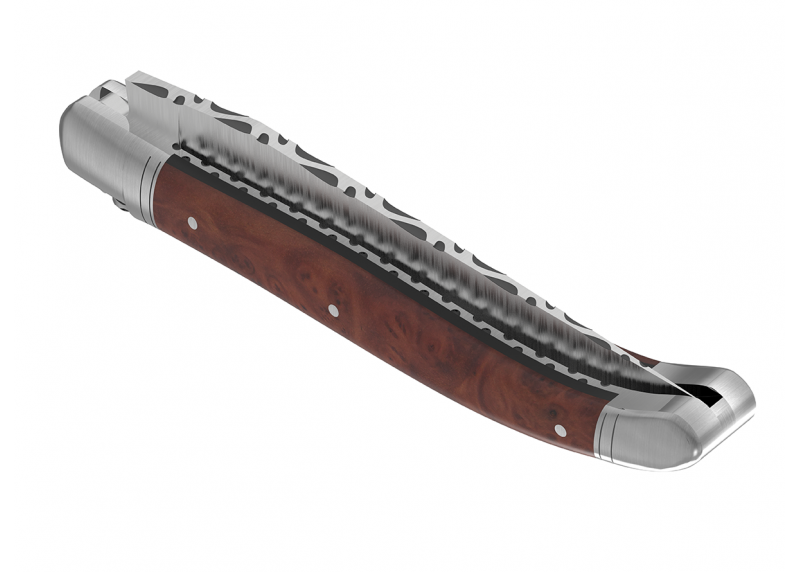 Couteau Laguiole prestige avec un manche en racine de bruyère et mitres en acier inoxydable image 19