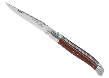 Prestige edition Laguiole knife with cocobolo wood handle and stainless steel bolsters image 1