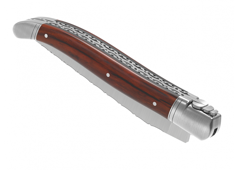 Prestige edition Laguiole knife with cocobolo wood handle and stainless steel bolsters image 7