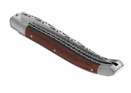 Prestige edition Laguiole knife with cocobolo wood handle and stainless steel bolsters image 20