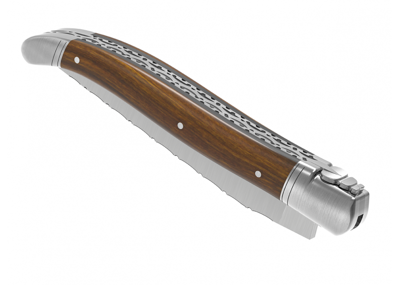 Prestige edition Laguiole knife with gaiac wood handle and stainless steel bolsters image 7