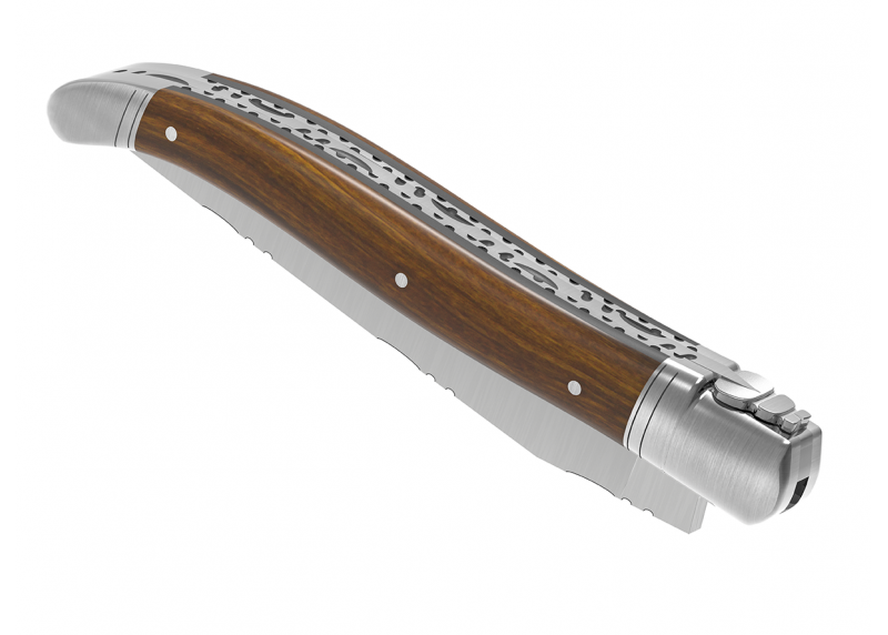 Prestige edition Laguiole knife with gaiac wood handle and stainless steel bolsters image 14