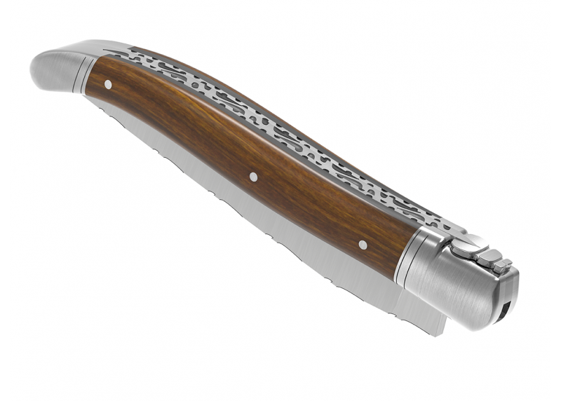 Prestige edition Laguiole knife with gaiac wood handle and stainless steel bolsters image 21