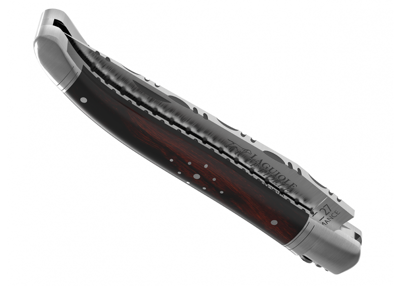 Prestige edition Laguiole knife with ironwood handle and stainless steel bolsters image 12