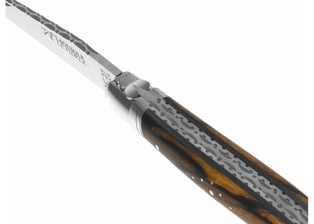 Prestige edition Laguiole knife with royal ebony wood handle and stainless steel bolsters image 2