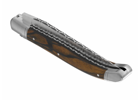 Prestige edition Laguiole knife with royal ebony wood handle and stainless steel bolsters image 6