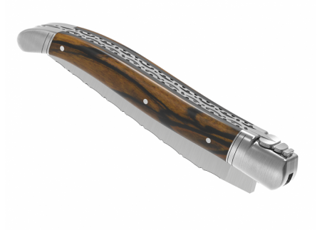 Prestige edition Laguiole knife with royal ebony wood handle and stainless steel bolsters image 7