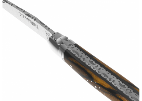 Prestige edition Laguiole knife with royal ebony wood handle and stainless steel bolsters image 9