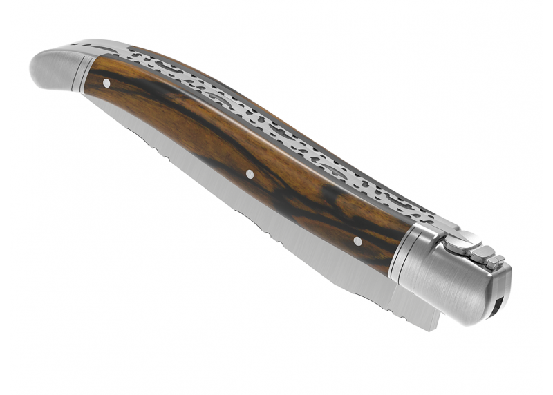 Prestige edition Laguiole knife with royal ebony wood handle and stainless steel bolsters image 14