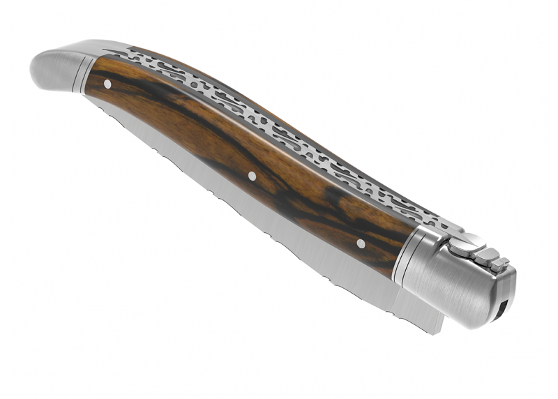 Prestige edition Laguiole knife with royal ebony wood handle and stainless steel bolsters image 21