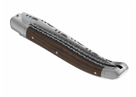 Couteau Laguiole prestige avec un manche en bois de noyer et mitres en acier inoxydable image 12