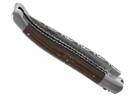 Prestige edition Laguiole knife with walnut wood handle and stainless steel bolsters image 19