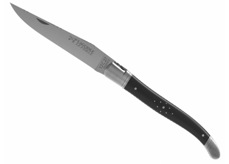 Prestige edition Laguiole knife with ebony wood handle and stainless steel bolsters image 10