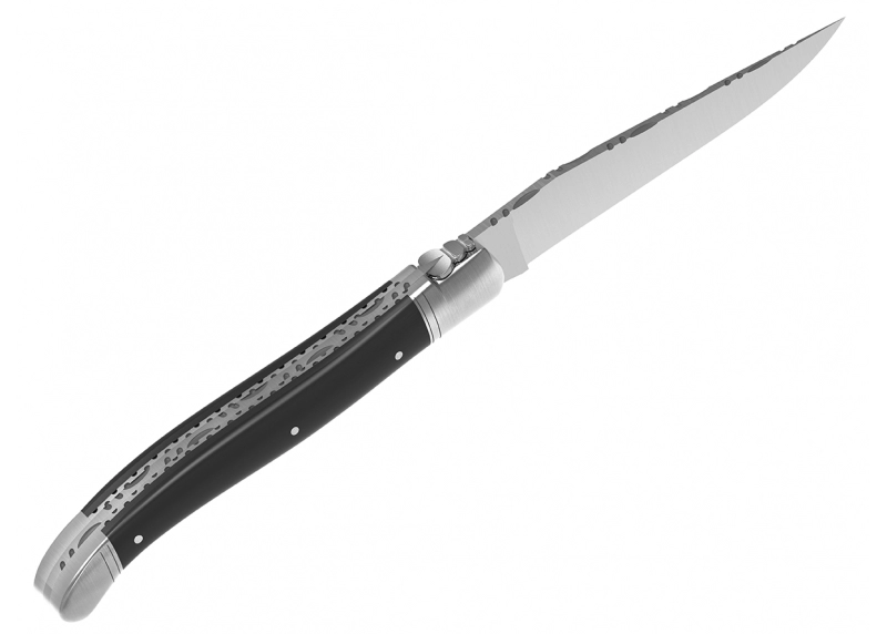 Prestige edition Laguiole knife with ebony wood handle and stainless steel bolsters image 11