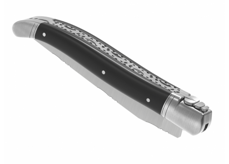 Prestige edition Laguiole knife with ebony wood handle and stainless steel bolsters image 14