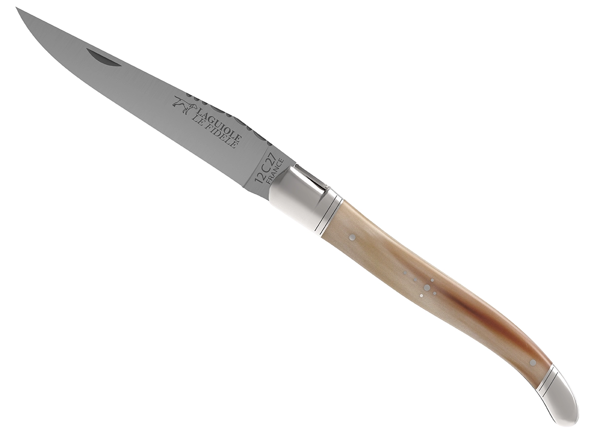 Laguiole Forged Steak Knives Studded Horn Tip - Set of 2