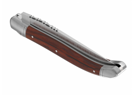 Couteau Laguiole avec un manche en bois de cocobolo et 2 mitres en acier inoxydable image 5