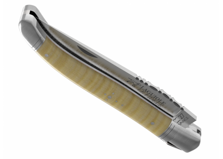 Couteau Laguiole avec un manche en érable onde et 2 mitres en acier inoxydable image 4