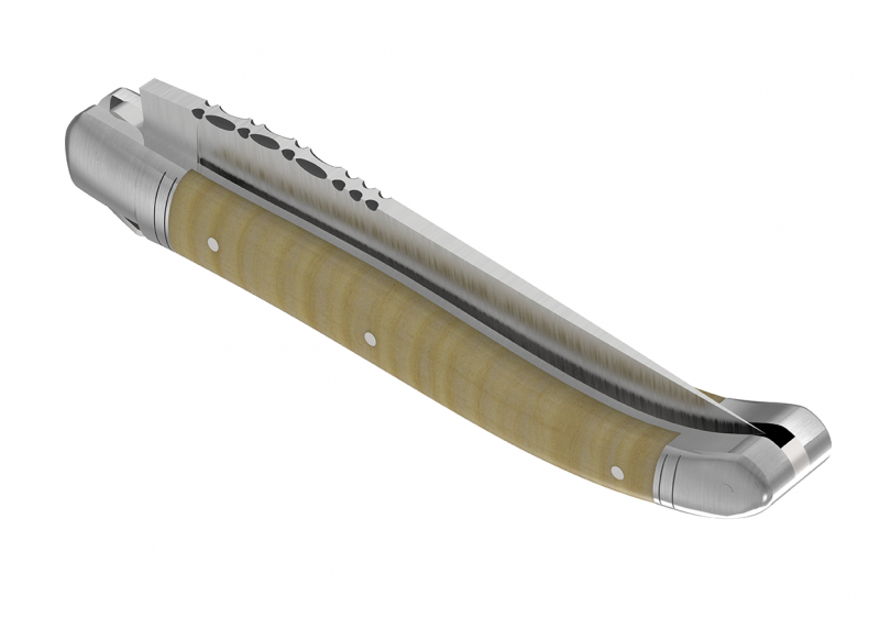 Couteau Laguiole avec un manche en érable onde et 2 mitres en acier inoxydable image 5