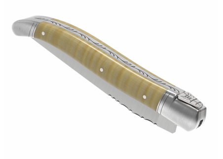 Couteau Laguiole avec un manche en érable onde et 2 mitres en acier inoxydable image 6