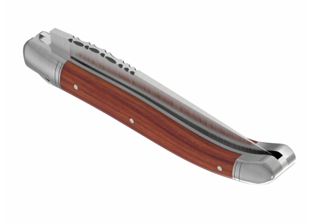 Couteau Laguiole avec un manche en bois de rose et 2 mitres en acier inoxydable image 5
