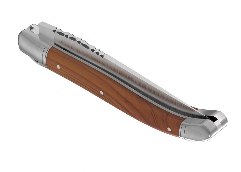 Couteau Laguiole avec un manche en bois d'If et 2 mitres en acier inoxydable image 5
