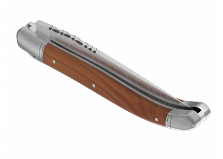 Couteau Laguiole avec un manche en bois d'If et 2 mitres en acier inoxydable image 5