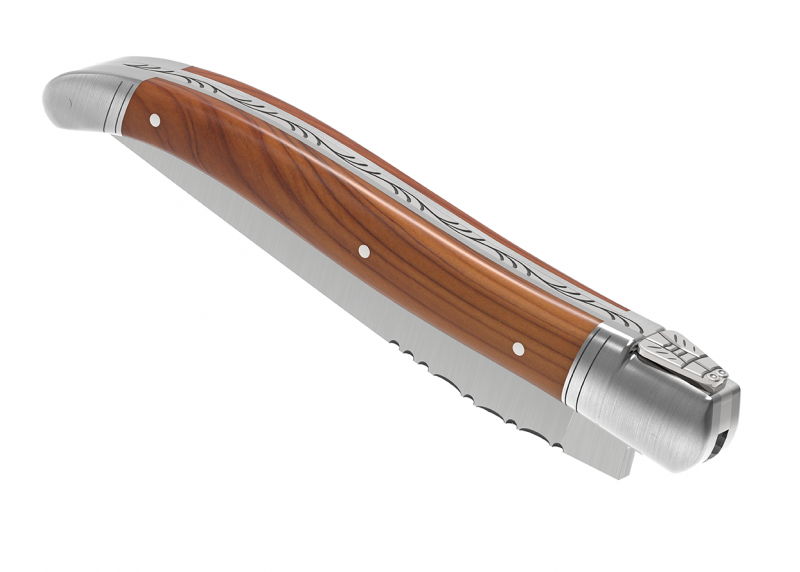Couteau Laguiole avec un manche en bois d'If et 2 mitres en acier inoxydable image 6