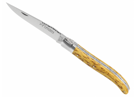 Couteau Laguiole avec un manche en bois de bouleau et 1 mitre en acier inoxydable image 1