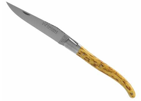 Couteau Laguiole avec un manche en bois de bouleau et 1 mitre en acier inoxydable image 2