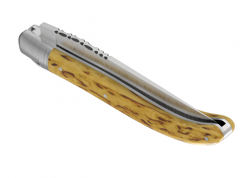 Couteau Laguiole avec un manche en bois de bouleau et 1 mitre en acier inoxydable image 5