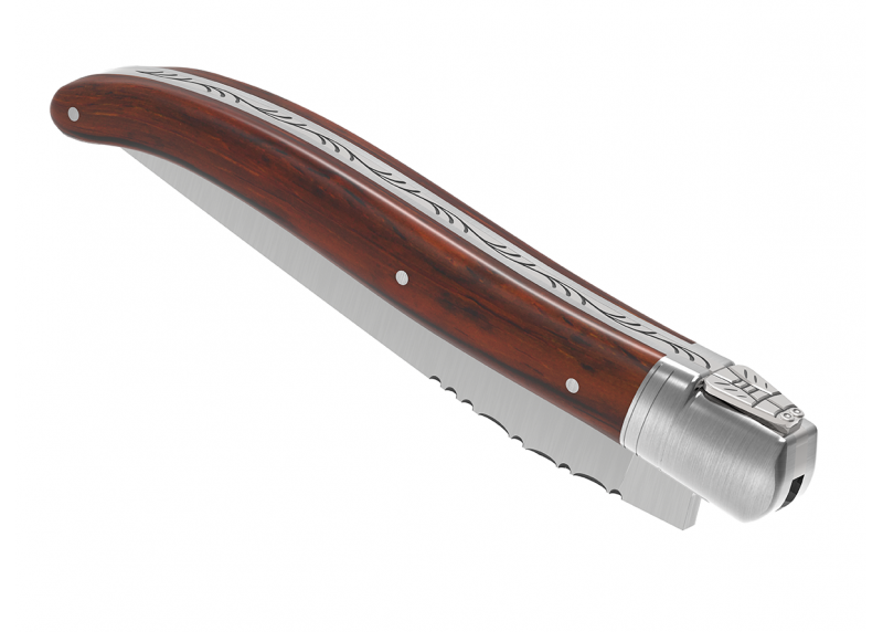 Laguiole knife with cocobolo wood handle and 1 stainless steel bolster image 7