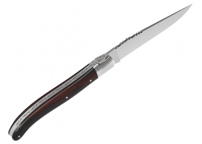 Laguiole knife with ironwood handle and 1 stainless steel bolster image 4